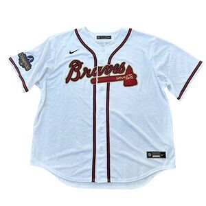 Atlanta Braves 2021 World Series Champs Ozzie Albies Jersey 2XL White